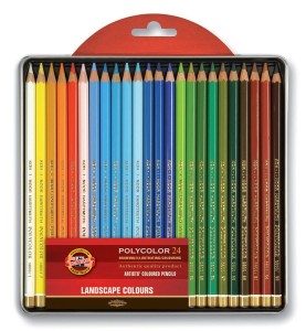 KOH-I-NOOR Kredki ołówkowe Polycolor 24 kol METAL KRAJOBRAZ