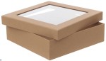 DPCRAFT Pudełko tekturowe z oknem 23,5 x 23,5 x 6,5 KRAFT