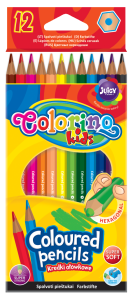 COLORINO Kredki ołówkowe heksagonalne 12 kolorów