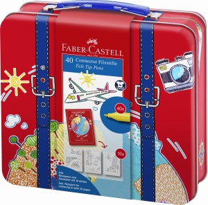 FABER-CASTELL Flamastry Connector Walizka Podróżnika 40 kolorów