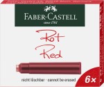 FABER-CASTELL Naboje do pióra 6 sztuk CZERWONE