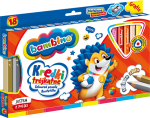 BAMBINO Kredki ołówkowe trójkątne grube drewno 18 kolorów