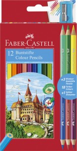 FABER-CASTELL Kredki dwustronne 12 + 6 kolorów