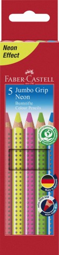 110994_Jumbo Grip neon colour pencil, cardboard wallet of 5_High Res_67164.jpg