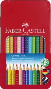 FABER-CASTELL Kredki trójkątne Grip 12 kol METAL