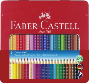 FABER-CASTELL Kredki trójkątne Grip 24 kol METAL