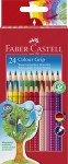 FABER-CASTELL Kredki trójkątne Grip 24 kolory 2w1