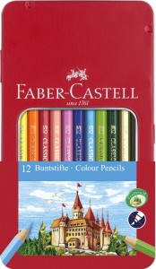 FABER-CASTELL Kredki ołówkowe Eco 12 kolorów Zamek METAL