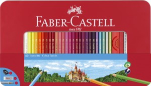 FABER-CASTELL Kredki ołówkowe Eco 60 kolorów Zamek METAL