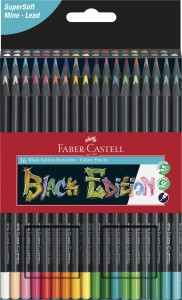 FABER-CASTELL Kredki trójkątne czarne drewno 36 kolorów