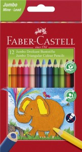 FABER-CASTELL Kredki grube trójkątne 5,4 mm 12 kolorów