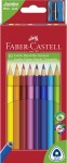 FABER-CASTELL Kredki grube trójkątne Jumbo 10 kolorów
