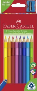 FABER-CASTELL Kredki grube trójkątne Jumbo 10 kolorów
