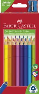 FABER-CASTELL Kredki grube trójkątne Jumbo 20 kolorów