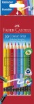 FABER-CASTELL Kredki wymazywalne z gumkami Grip 10 kolorów