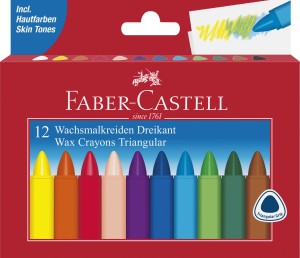 FABER-CASTELL Kredki świecowe trójkątne 12 kolorów