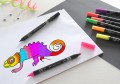 151109_Double-ended felt tip pen, neon, plastic wallet of 10_High Res_62262.jpg