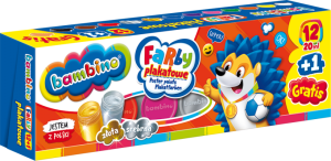 BAMBINO Farby plakatowe 12 kolorów po 20 ml złota