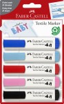 FABER-CASTELL Markery do tkanin 5 kolorów BABY