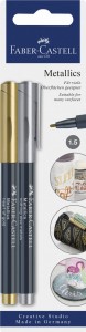 FABER-CASTELL Pisaki metaliczne do kaligrafii złoty/srebrny 2 sztuki