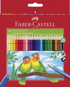 FABER-CASTELL Kredki ołówkowe trójkątne Eco 24 kolory