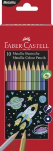 FABER-CASTELL Kredki ołówkowe metaliczne 10 kolorów