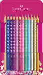 FABER-CASTELL Kredki Sparkle 12 kolorów METAL
