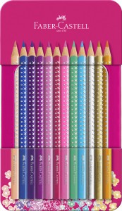 FABER-CASTELL Kredki Sparkle 12 kolorów METAL