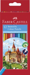 FABER-CASTELL Kredki ołówkowe Eco 12 kolorów Zamek