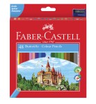 FABER-CASTELL Kredki ołówkowe Eco 48 kolorów Zamek
