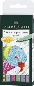 FABER-CASTELL Pisaki Artist Pen Pitt 6 sztuk PASTEL