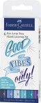 FABER-CASTELL Pisaki Handlettering 6 kolorów NIEBIESKIE