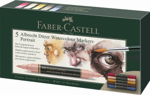 FABER-CASTELL Pisaki akwarelowe dwustronne A. Durer 5 kolorów PORTRAIT