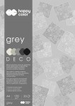 HAPPY COLOR Blok dekoracyjny A4 170g GREY