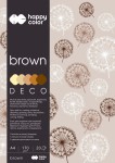 HAPPY COLOR Blok dekoracyjny A4 170g BROWN