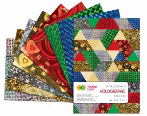HAPPY COLOR Blok papieru z efektami A4 Holographic