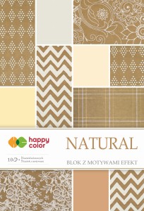 HAPPY COLOR Blok z motywami A4 10 arkuszy Natural