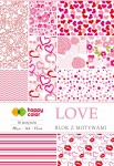HAPPY COLOR Blok z motywami A4 80g 15 arkuszy Love