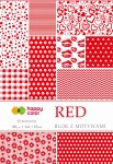 HAPPY COLOR Blok z motywami A4 80g 15 arkuszy Red