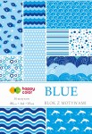 HAPPY COLOR Blok z motywami A4 80g 15 arkuszy Blue