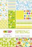 HAPPY COLOR Blok z motywami A4 80g 15 arkuszy Spring