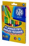 ASTRA  Flamastry dwustronne pisaki mazaki 12/24 kolory