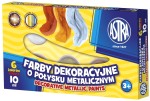 ASTRA Farby plakatowe metaliczne 6 kolorów 10 ml