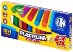 ASTRA Plastelina szkolna okrągła 12+1 ZŁOTA GRATIS!