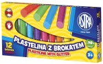 ASTRA Plastelina brokatowa szkolna 12 kolorów