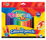 COLORINO Kredki ołówkowe grube trójkątne 18 kolorów