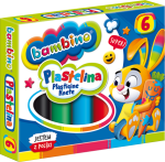 BAMBINO Plastelina szkolna okrągła 6 kolorów