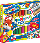 BAMBINO Plastelina szkolna okrągła 24 kolory + PODKŁADKA