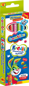 BAMBINO Kredki ołówkowe grube drewno 6 kolorów