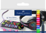 FABER-CASTELL Markery kreatywne do wszystkich powierzchni 6 kol Neon